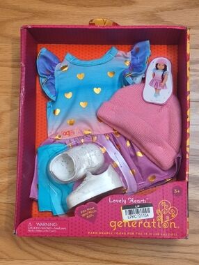 Our Generation Lovely Hearts Outfit 18" Doll NWT